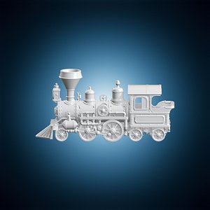 3D Steampunk Locomotive 3D Print Model