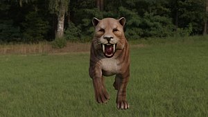 Saber Toothed Cat 3D model