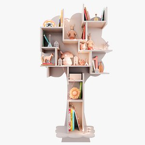 Tree-Shelf for children's room with decor
