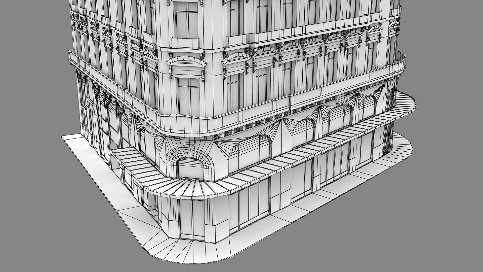 3D Boulevard Haussman Paris Building Galeries Lafayette Gourment ...