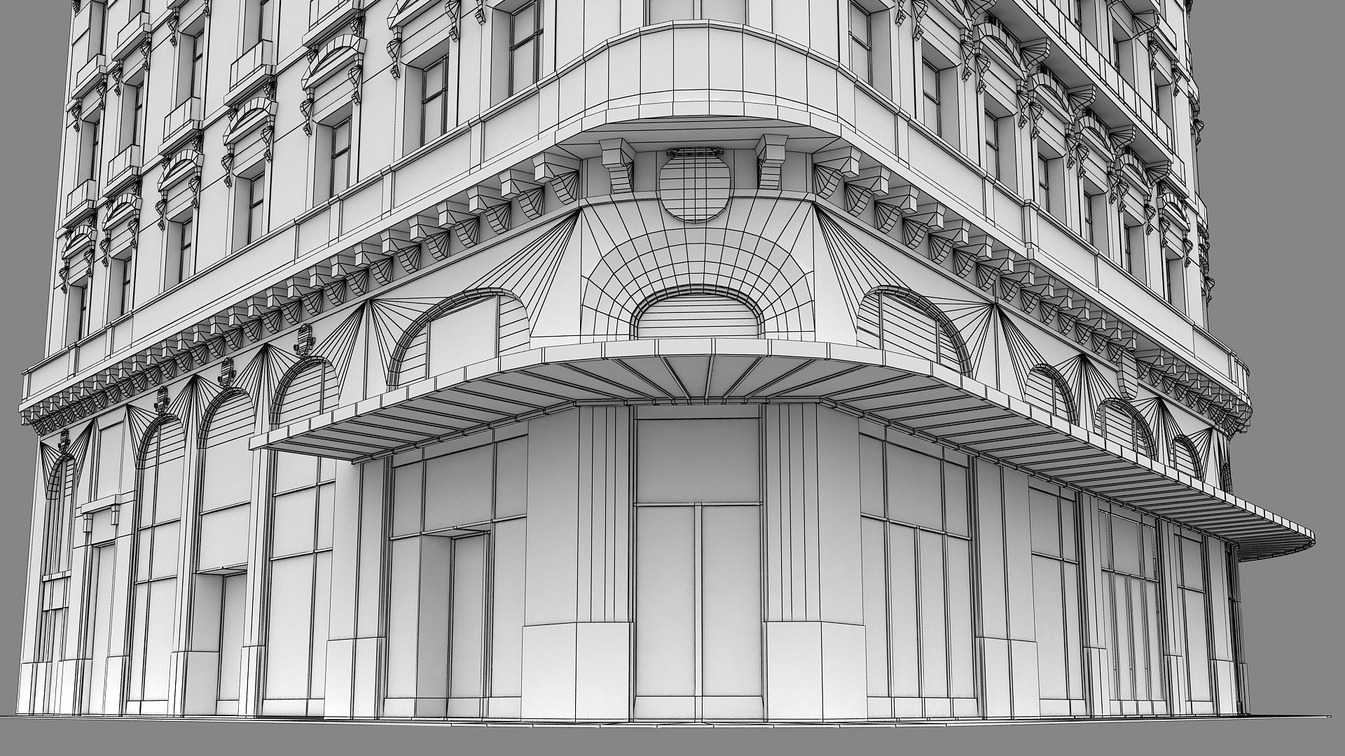 3D Boulevard Haussman Paris Building Galeries Lafayette Gourment ...