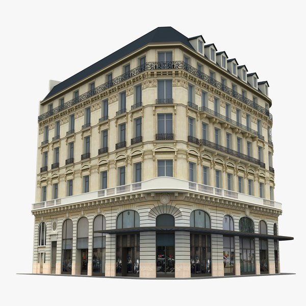 3D Boulevard Haussman Paris Building Galeries Lafayette Gourment