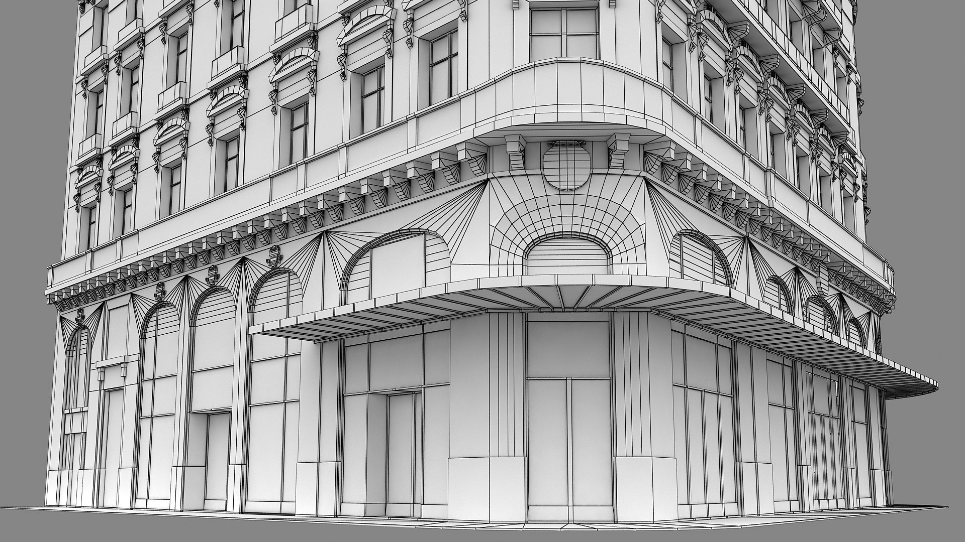 3D Boulevard Haussman Paris Building Galeries Lafayette Gourment ...