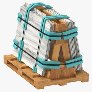 Cargo Marble Crate 01 3D