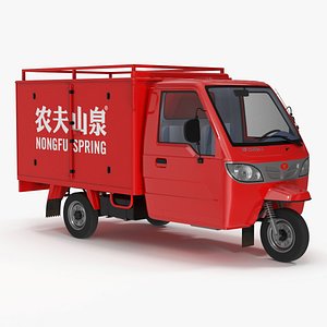 Delivery Trike with Close Body Red