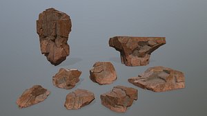 3D desert rock model
