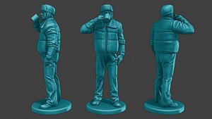 3D model Actual Male Truck Driver AMTD 010