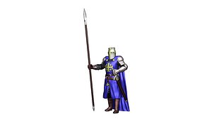 3D model Order of the Holy Sepulcher of Jerusalem crusader Infantry 2