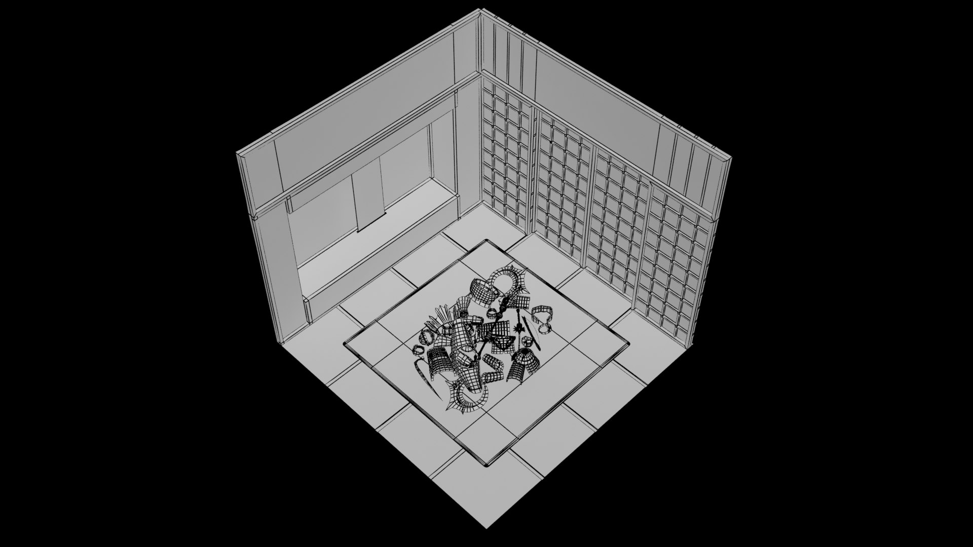 Japanese Room Of Fallen Samurai Model - TurboSquid 1925801