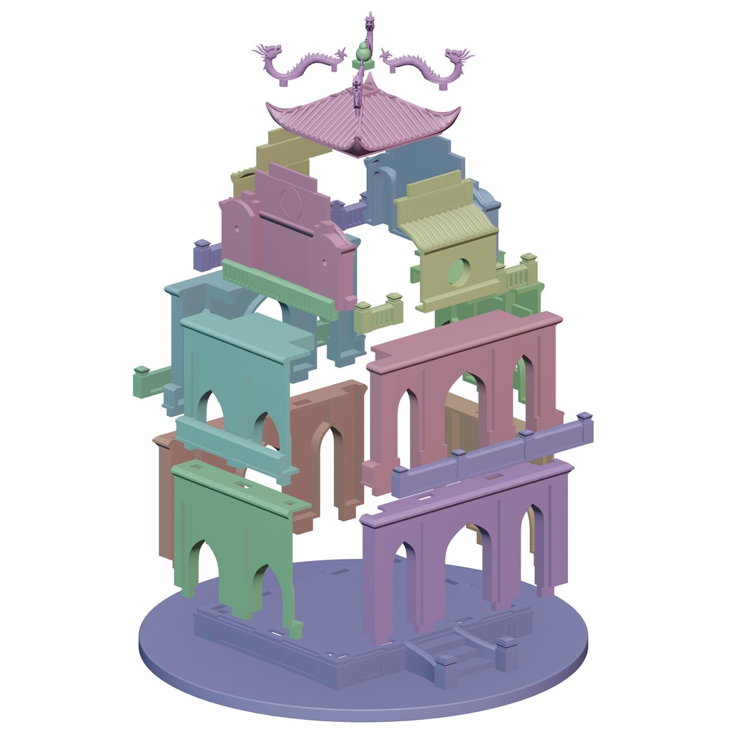 3D Turtle Tower 3D Model - TurboSquid 2388829