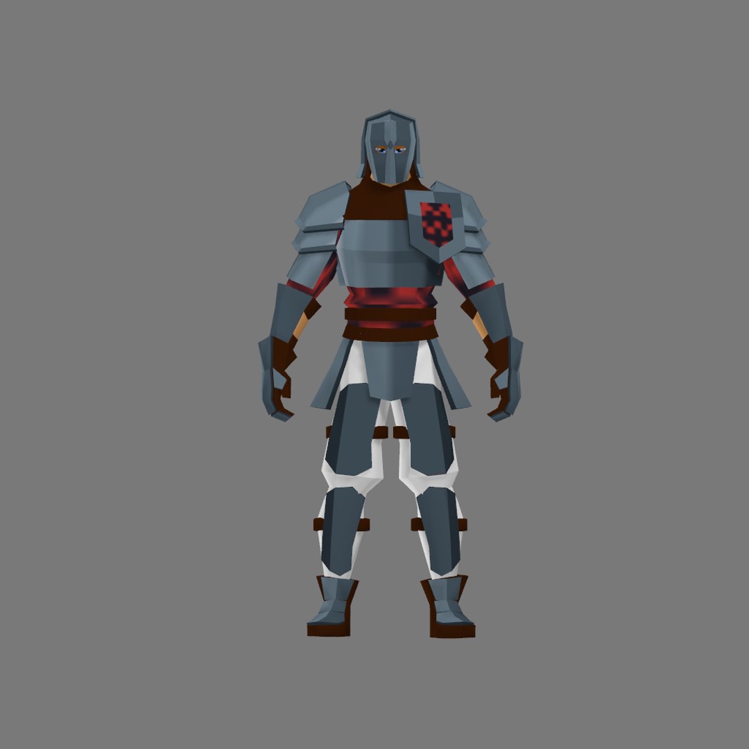 4 Low Poly Knight Character Model Turbosquid 2012119 5015