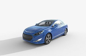 Low Poly Car - Hyundai Sonata Hybrid 2015