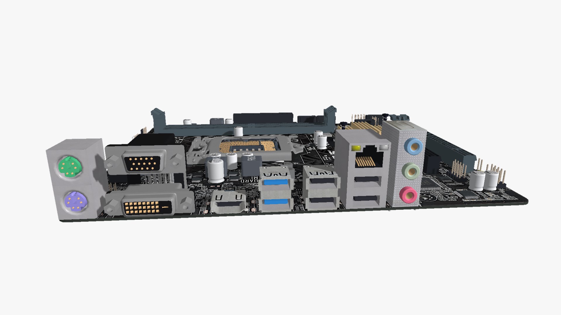 3D PC Motherboard MicroATX Mk01 - TurboSquid 1954825
