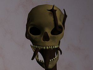 skull staff skullstaff 3d model
