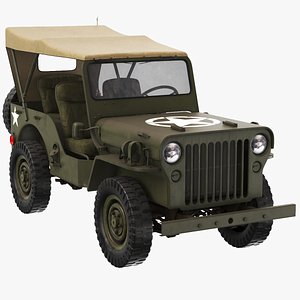 real willys army jeep 3D