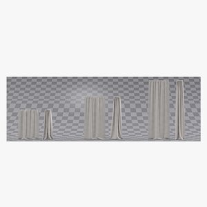 Animated curtain fabric openingclosing animation