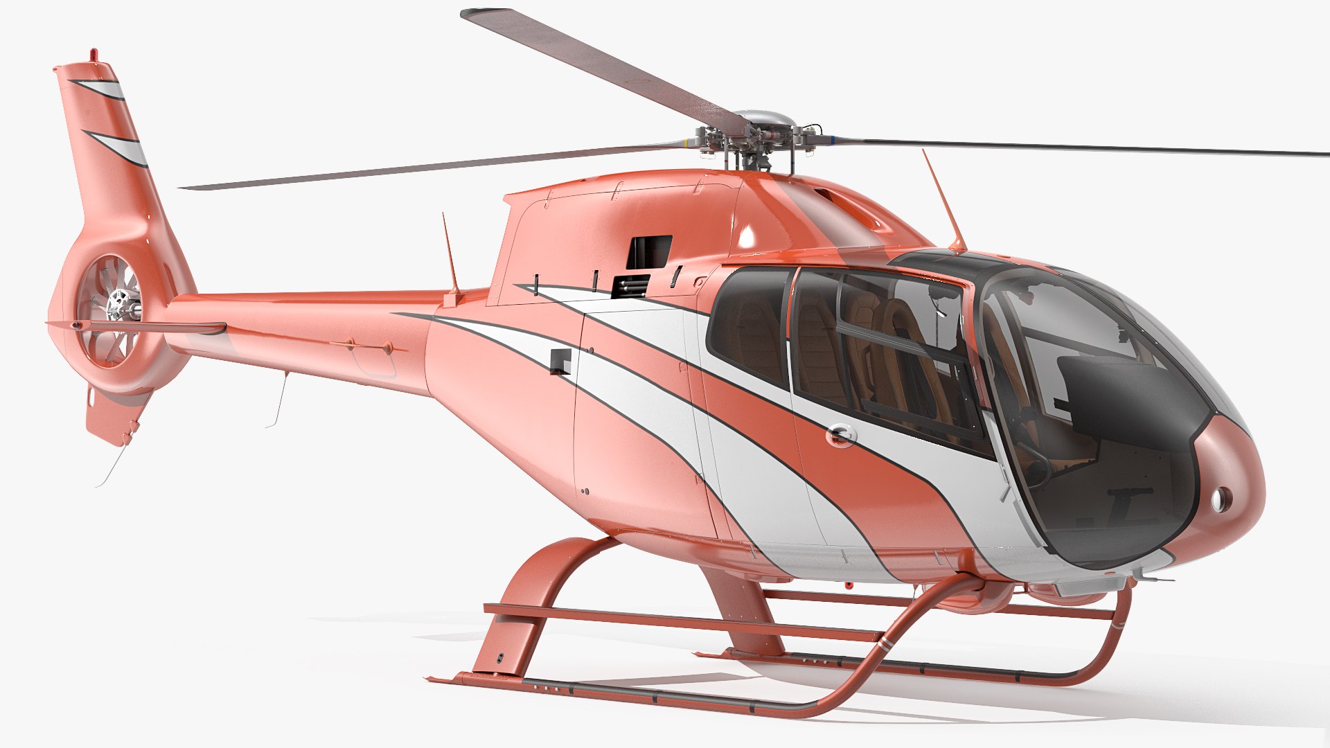 Executive Lightweight Helicopter 3D model preview