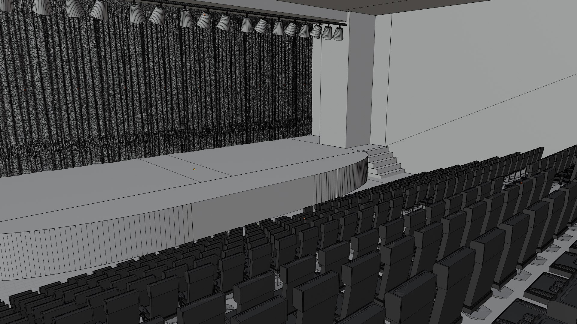 3D Model Theater Hall - TurboSquid 2140259
