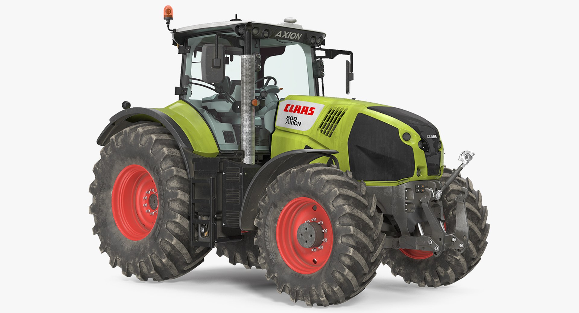Claas Axion 800 Tractor Dirty 3D model preview