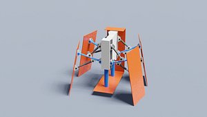 3D qbot rigged robot cube