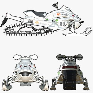 3D model 013-Mizumoto01-Quad-ATV-Bike-low poly game ready 3d model