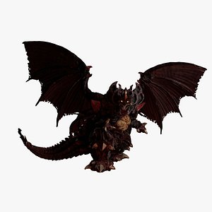 Destoroyah Kaiju low-poly 3d rigged model 3D model