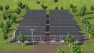 3D model Solar Power Plant