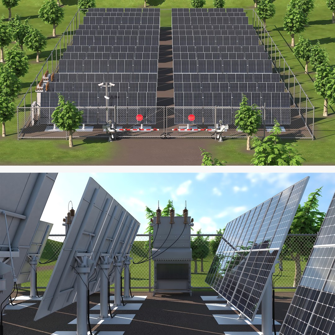 3D Model Solar Power Plant - TurboSquid 2275106
