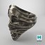 Vintage Designer Sculpted Face Ring