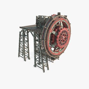 Steam style waterwheel model