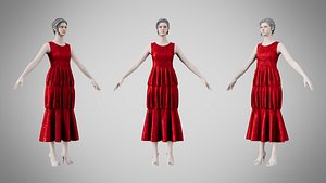 Dress 24 Ruby Velvet With Design