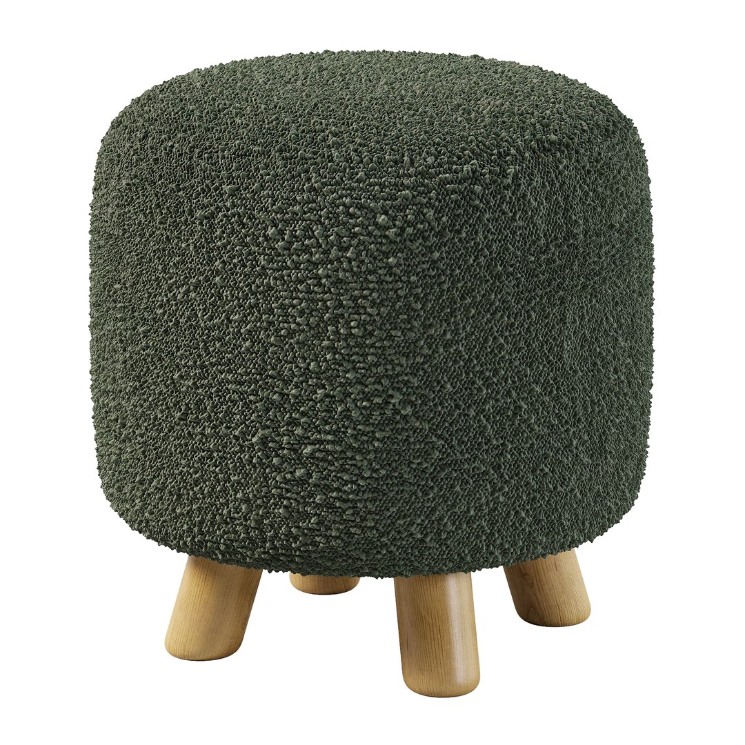 Pouf Boucle Faux Fur 3D Model - TurboSquid 2345787