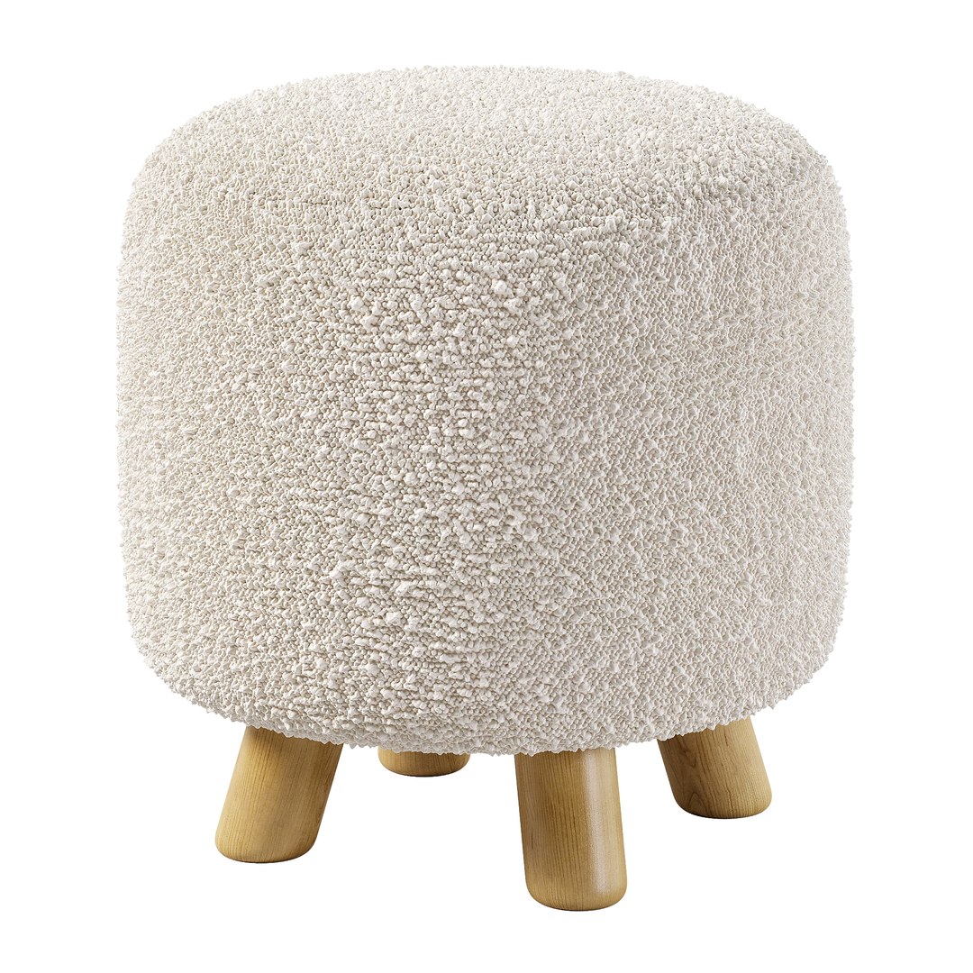 Pouf Boucle Faux Fur 3D Model - TurboSquid 2345787