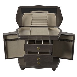 3D classic jewelry chest model