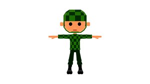 Military Man - OBJ - Low Poly Quad 3D model