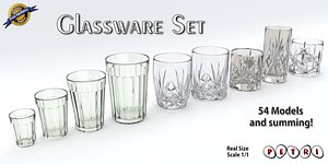 3d glassware - glasses set