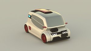 3D Self-Driving Taxi Shuttle Concept