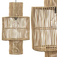 Hanging rattan lamp shade by Tine K Home