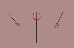 3D Devils Pitchfork model