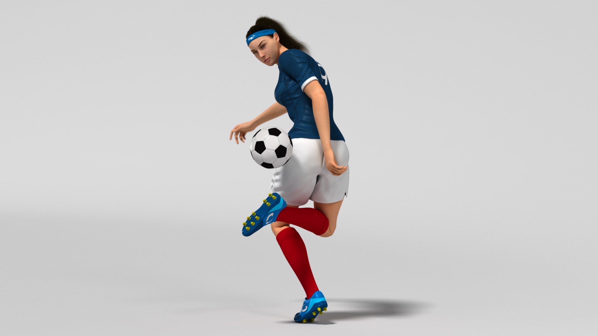 3D model Female Soccer Player Animated HQ - TurboSquid 1848639