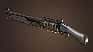 3D pump shotgun model