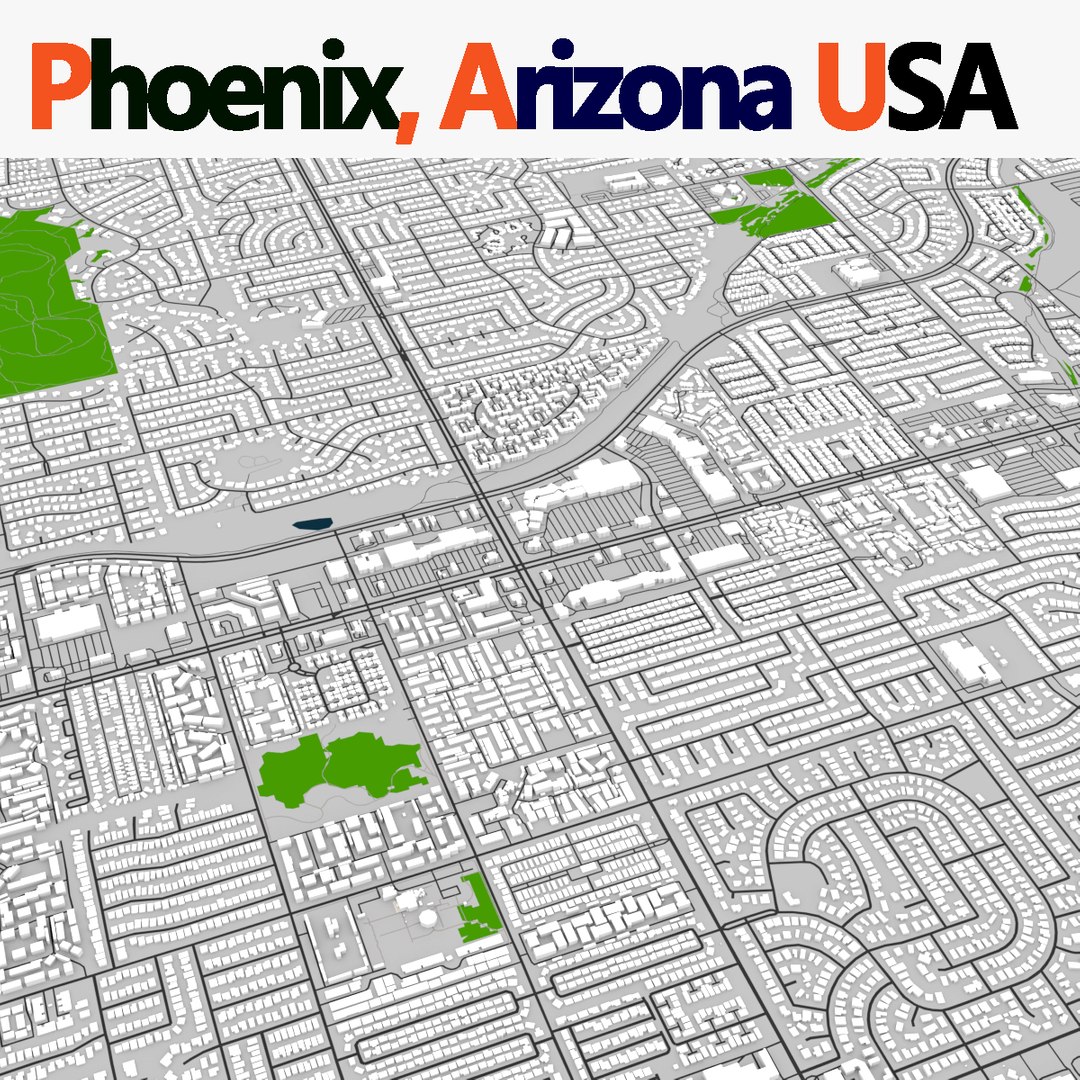 Phoenix Arizona USA Skyline 3d Model 3D Model - TurboSquid 2320970