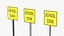 Pacote de placas de sinalização rodoviária - Zona de segurança escolar