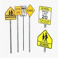 Road Signs Pack - School Safety Zone