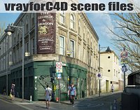 VRayforC4D Scene files - Old London Pub Scene