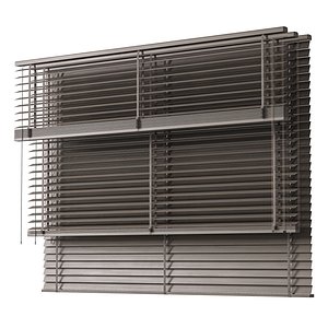 3D Wooden blinds set 31 model