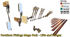 Furniture Fittings Mega Pack - Lifts and Hinges