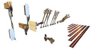 3D Furniture Fittings Mega Pack - Lifts and Hinges