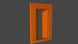3D Ancient Temple Door model