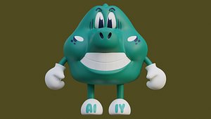 Cartoon  dinosaur 3d model 3D model